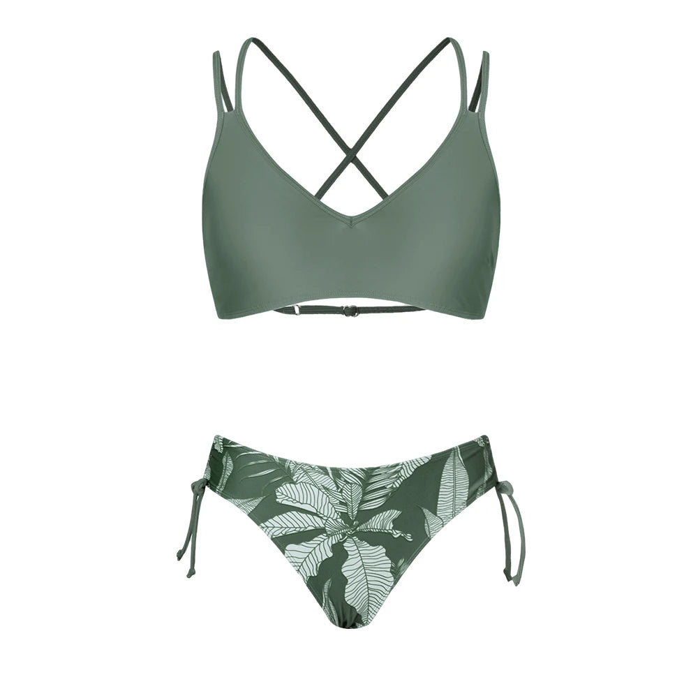 2 Piece Mid Waist Swimsuit Bikini Set The Clothing Company Sydney