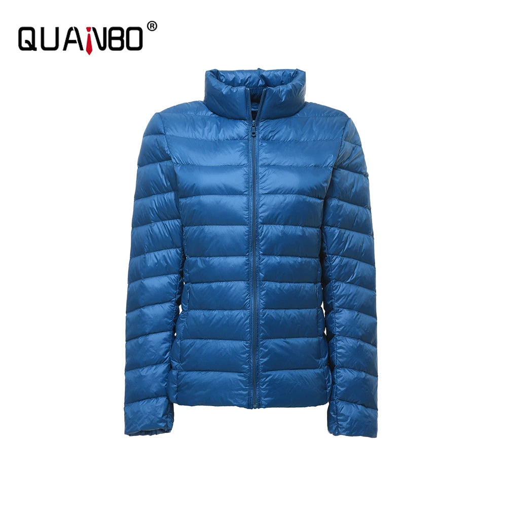 Women's Spring Jacket Fashion Short Ultra Lightweight Packable Puffer Coats Down Warm Slim Fit Parkas - The Clothing Company Sydney