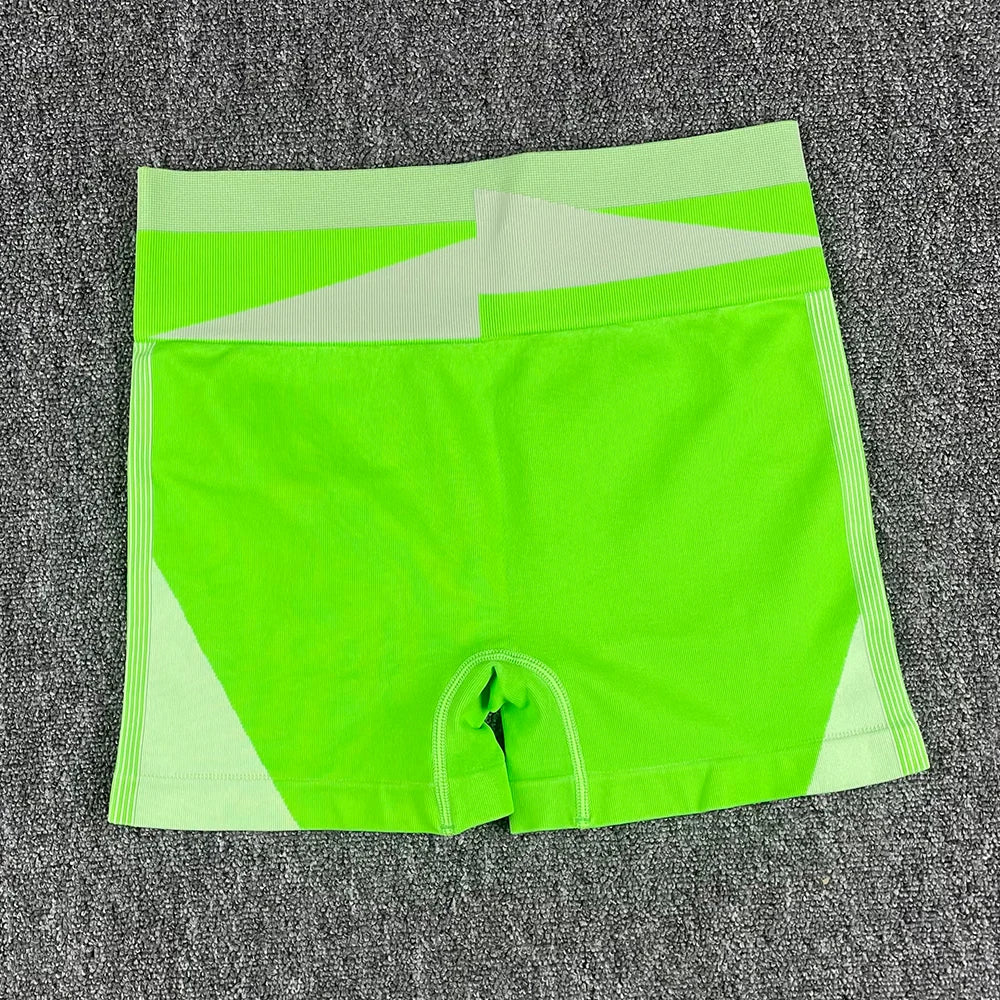 Yoga Set Sport Bra and Shorts fluorescent Gym Set 2 Piece GYM Workout Sportwear Padded Vest Fitness Suit The Clothing Company Sydney