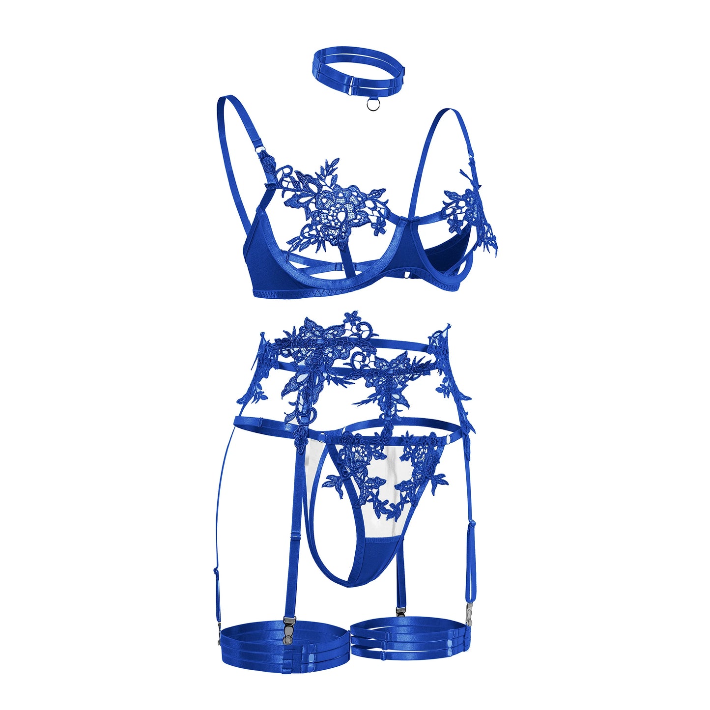 Lingerie Open Bra See Through Fancy Underwear Luxury Lace Outfits Intimate Lingerie Set - The Clothing Company Sydney