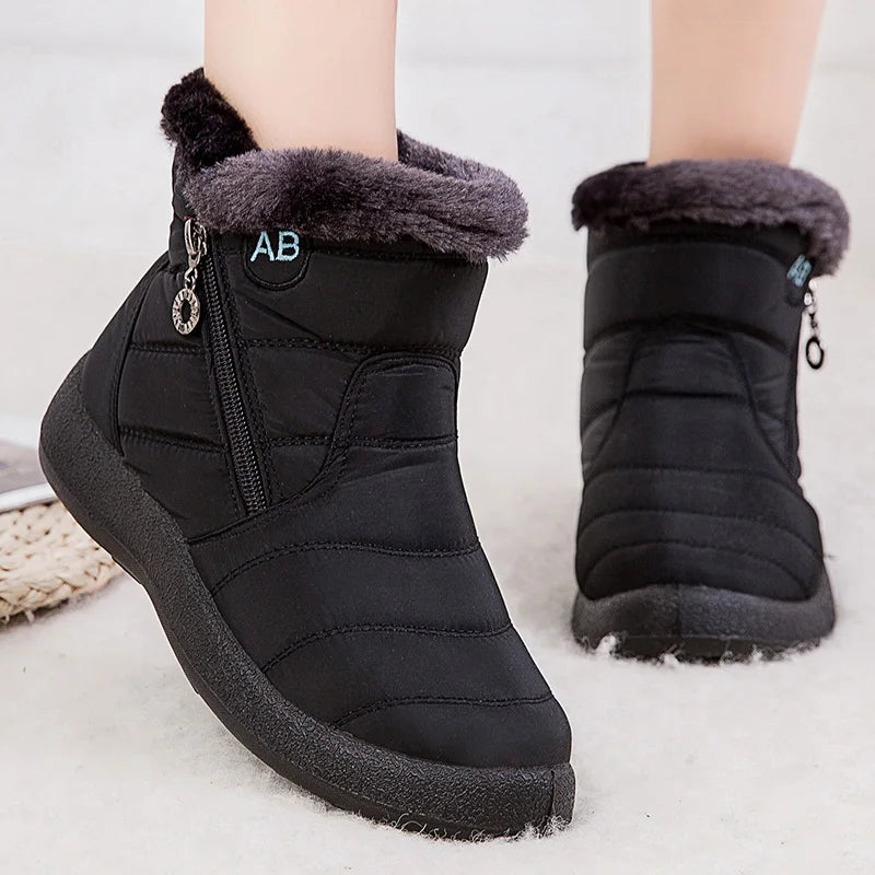 Women's Winter Ankle Boots Snow Low Heels Winter Footwear The Clothing Company Sydney