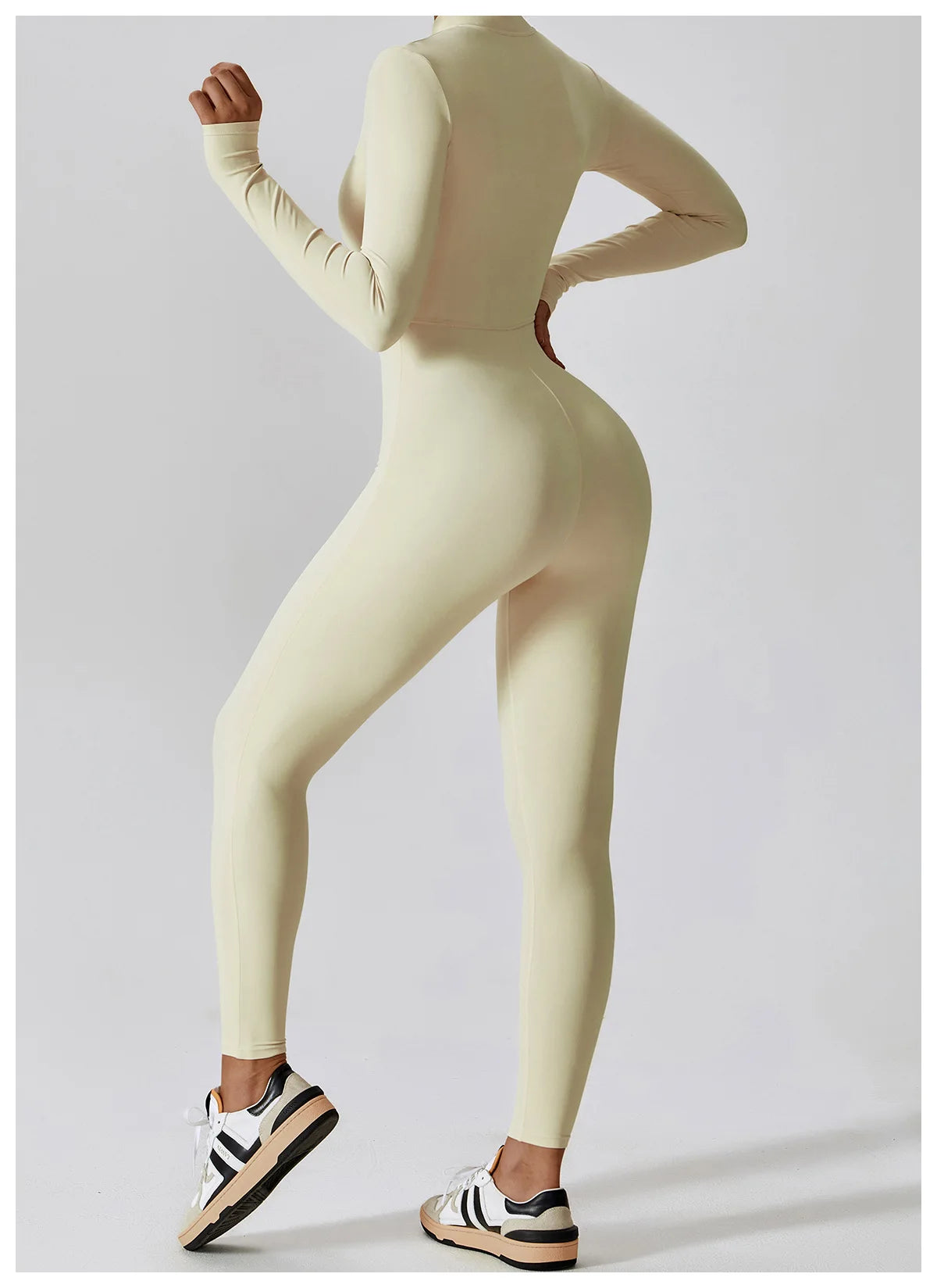 Women's One-piece Yoga Pants Short/Long-sleeved Warm ski Overalls Outerwear High Elastic Cycling Bodybuilding Bodysuit - The Clothing Company Sydney
