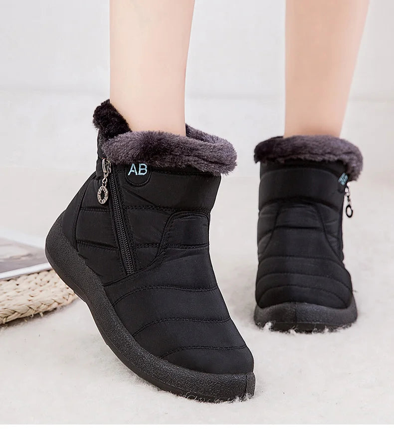 Women's Winter Ankle Boots Snow Low Heels Winter Footwear The Clothing Company Sydney