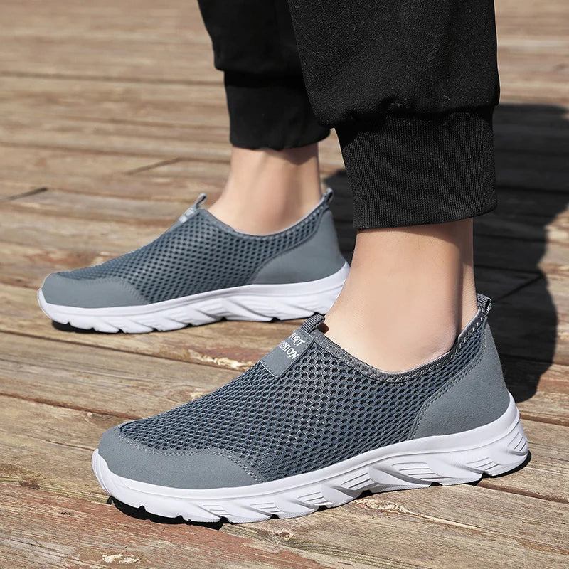 Lightweight Men's Breathable Slip on Casual Sneakers Anti-slip Flats Outdoor Walking Shoes - The Clothing Company Sydney