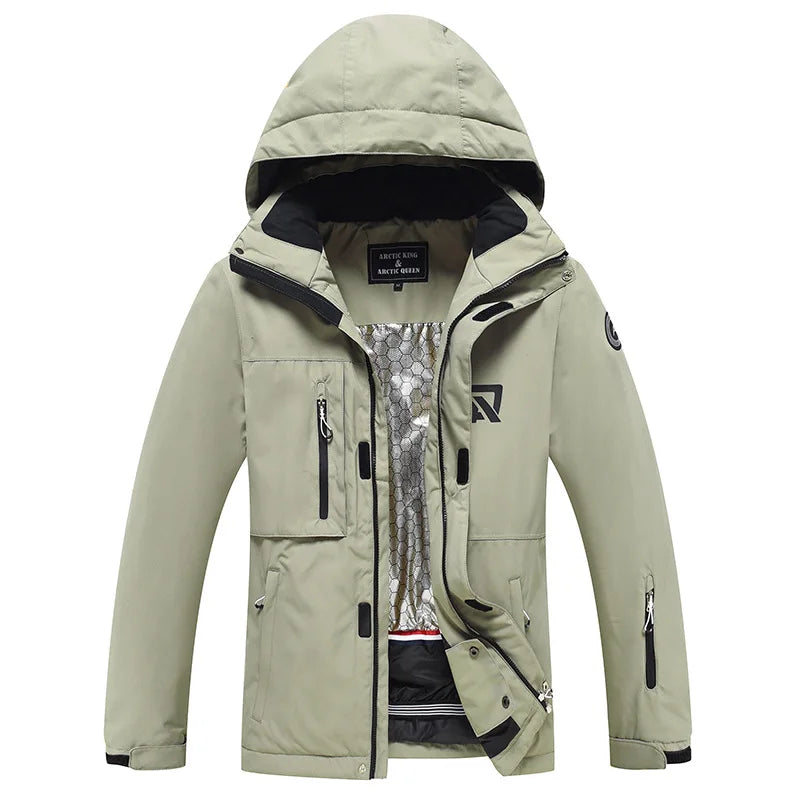 2 Piece Ski Sets for Women Ski Jackets and Pants Men Snowsuit Snowboard Coat Outfits Warm Hooded Waterproof Windproof Matching Set - The Clothing Company Sydney
