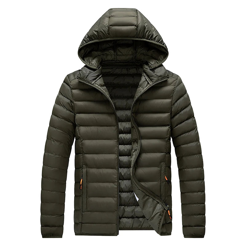Mens Hooded Casual Puffer Down Jacket The Clothing Company Sydney