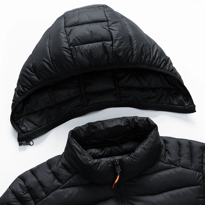 Mens Hooded Casual Puffer Down Jacket The Clothing Company Sydney