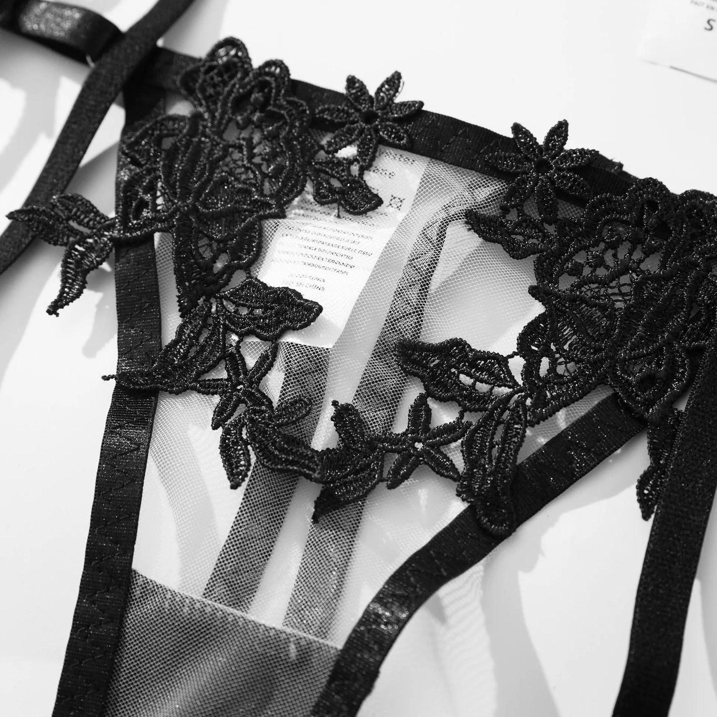 Lingerie Open Bra See Through Fancy Underwear Luxury Lace Outfits Intimate Lingerie Set - The Clothing Company Sydney