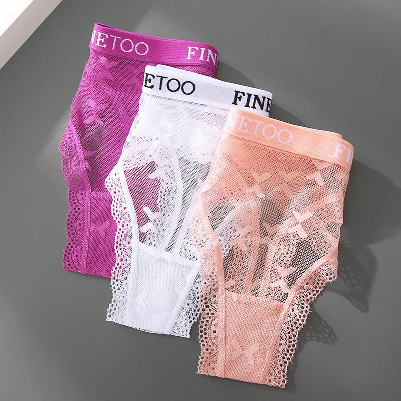 3 Pack Thong Lace Panties Thong Low Waist Underwear G String Underpants Lingerie Set - The Clothing Company Sydney