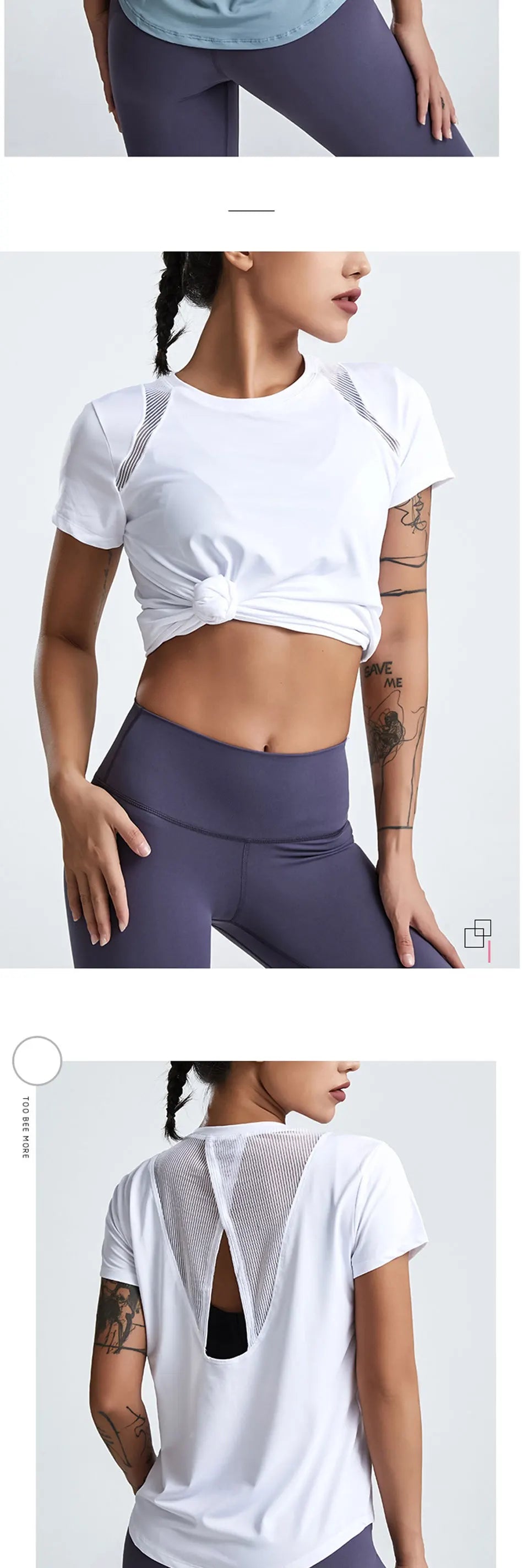 Women's Loose Fit Yoga Tops Short-Sleeved Running Quick-Drying T-Shirts Short Sleeve Sports Hollow Fitness Clothes The Clothing Company Sydney