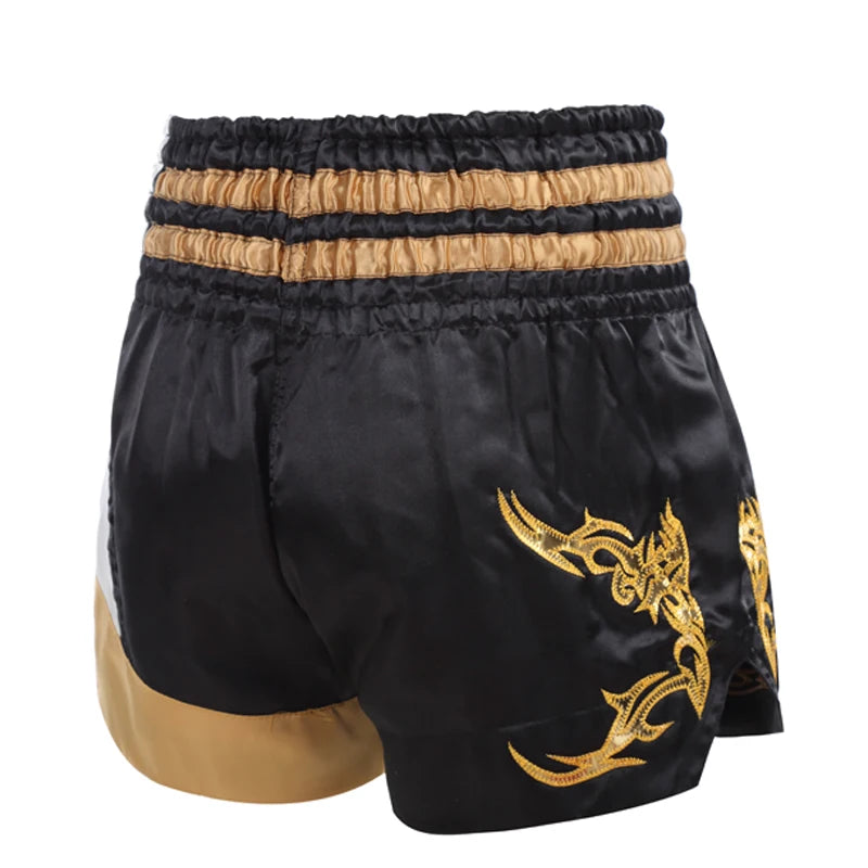 Muay Thai Shorts Embroidery Boxing Shorts Women's Men's Kids Kickboxing Fight Shorts Free Combat Grappling Martial Arts Clothing - The Clothing Company Sydney