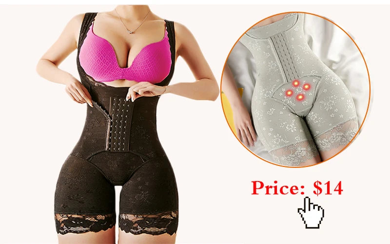 Ribbed Jumpsuit Daily Shaper Bodysuits Compression Open Crotch Shapewear Suit Playsuit - The Clothing Company Sydney