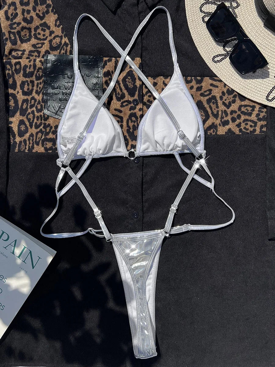 Extreme Mini Micro String Women Swimwear One Piece Swimsuit Female Cross Backless Monokini High Cut Bathing Suit The Clothing Company Sydney