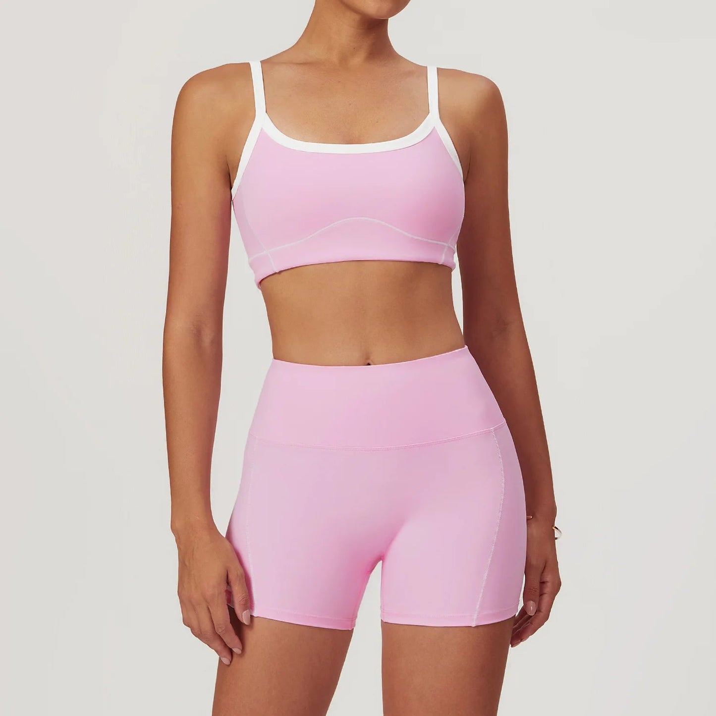 2 Piece Yoga Set Women Sport Bra Gym Workout Legging High Waist Wide Flare Pant Fitness Sports Shorts Active Wear Suit The Clothing Company Sydney