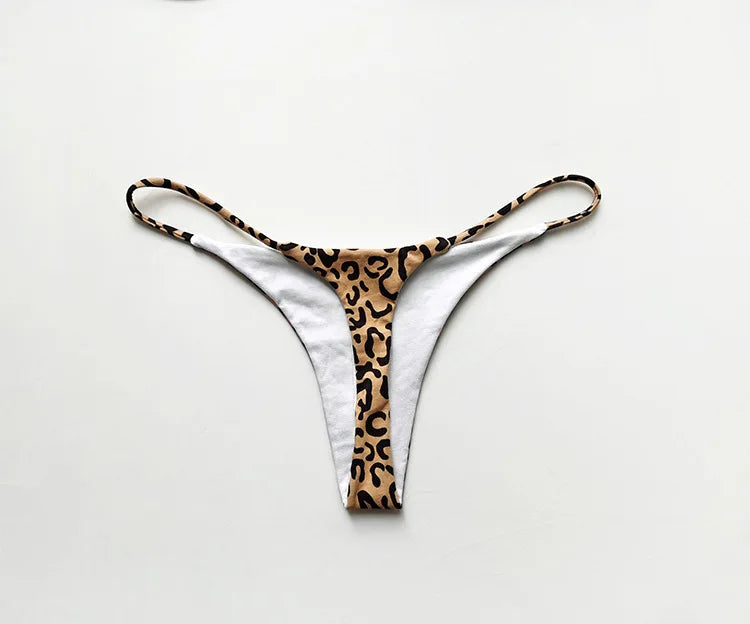 5 Pack Cotton G String Leopard Women Panties Flower Briefs Thong Low Waist T-back Underwear Seamless Lingerie - The Clothing Company Sydney