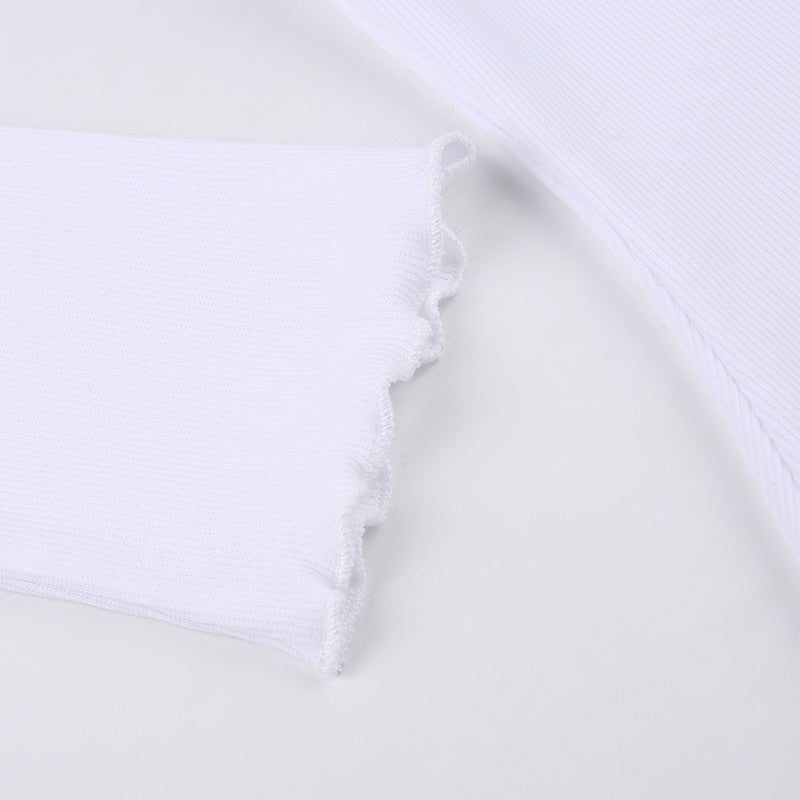 Casual Frill Long Sleeve Black Female Dress Slim Spring Autumn Mini Dresses Basic Fashion Elegant Outfit The Clothing Company Sydney