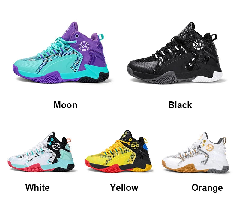 Kids Basketball Shoes Boys Girls Youth Adults Sneakers Non-slip Kids Trainer Basket Shoes Outdoor Leather Children Sport Shoes The Clothing Company Sydney