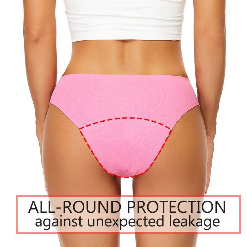 3 Pack Seamless Cotton Menstrual Panties 4-Layer Leakproof Fast Absorption Period Panties Mid-Rise Incontinence Underwear The Clothing Company Sydney
