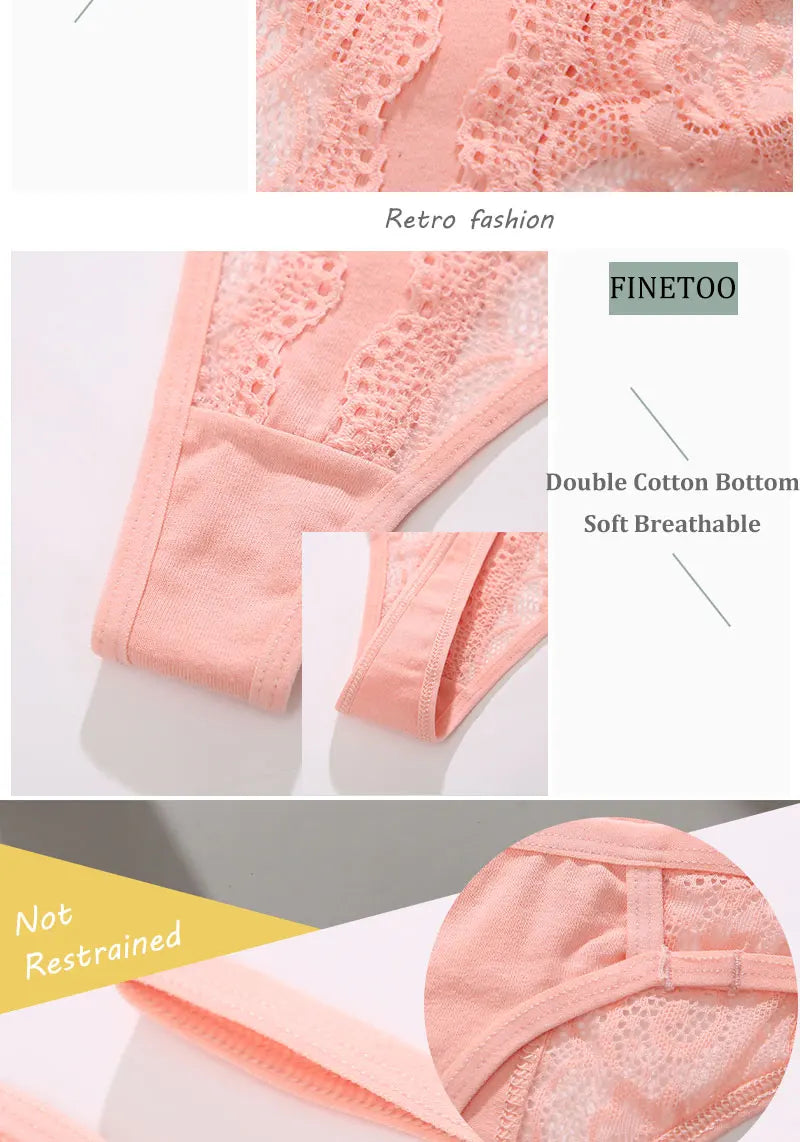 3 Pack Lace Hollow Out Thongs Women Panties Low Waist Transparent G-String Underwear Breathable Intimates Lingerie - The Clothing Company Sydney