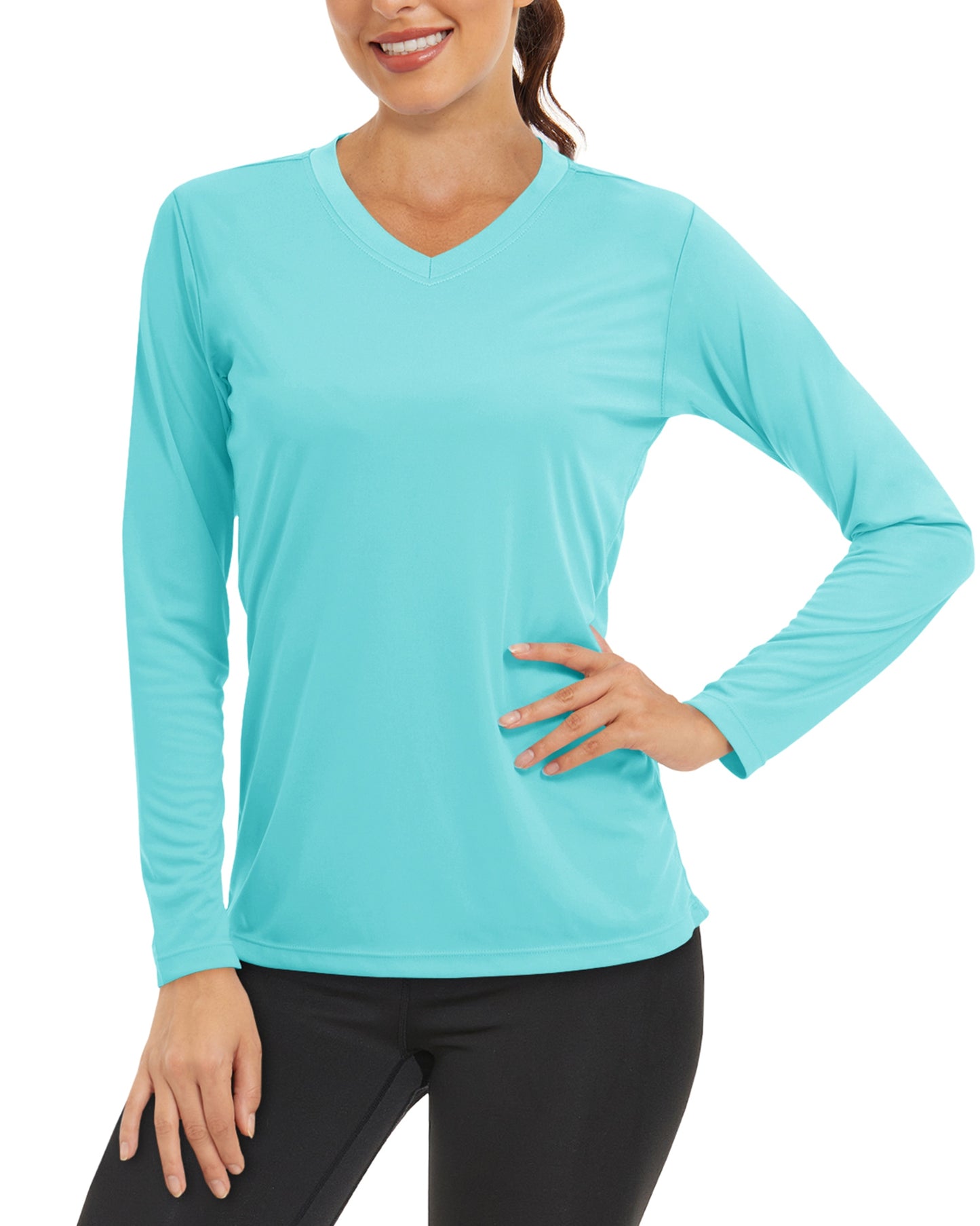 Summer Sun Protection Shirts UPF 50+ Womens Long Sleeve V Neck Shirts Lightweight Quick Dry Tee Shirts Outdoor Pullover The Clothing Company Sydney