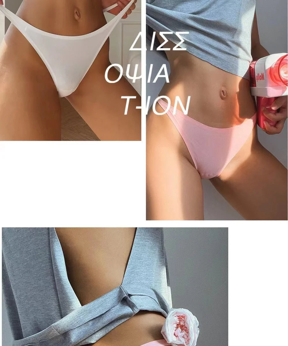 Ice Silk Seamless Panties For Women Soft Thin Band Thongs Woman Satin Underwear Female Bikini Panties G String The Clothing Company Sydney