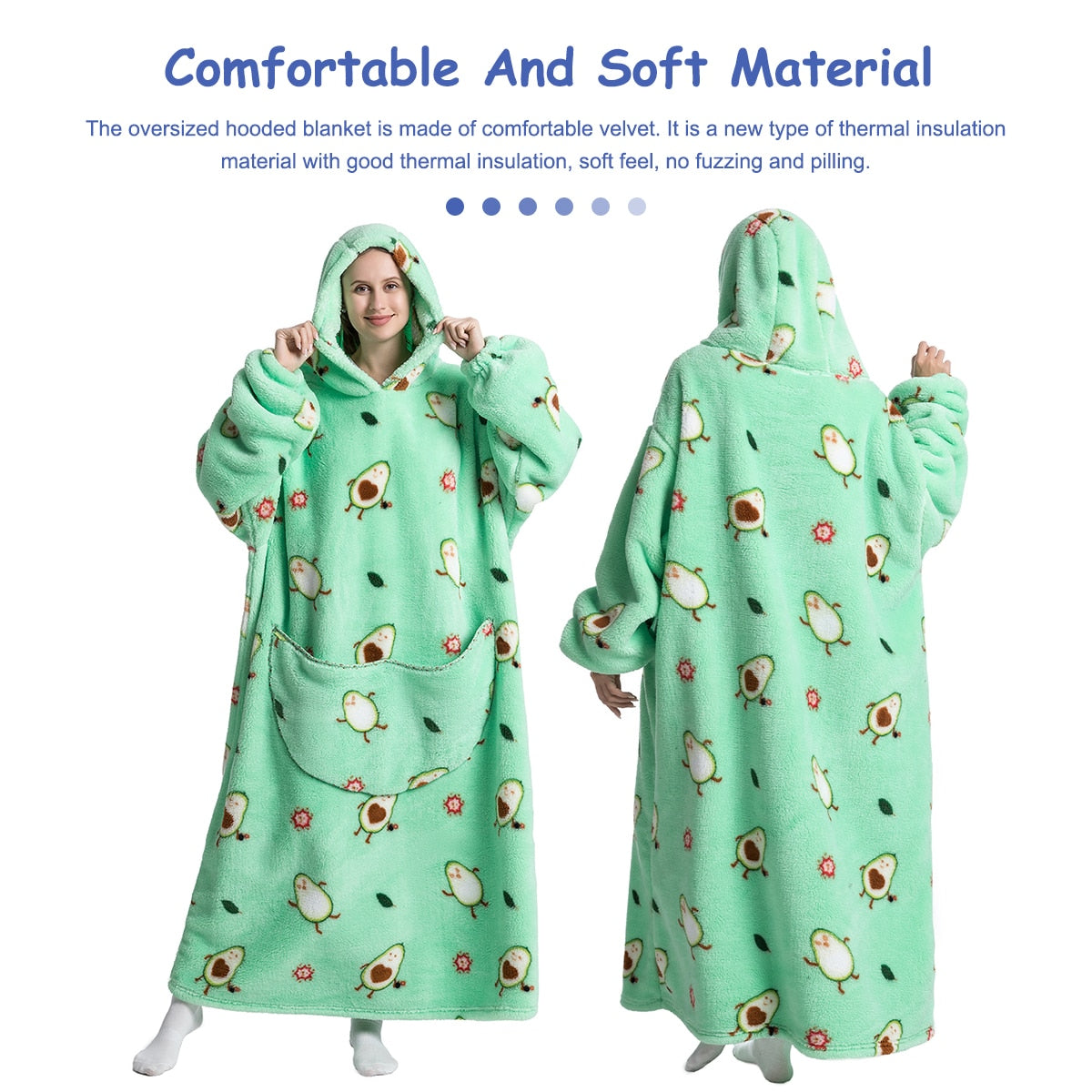 Super Long Hoodie Blanket Flannel Blanket with Sleeves Winter Hooded Sweatshirt Pullover Giant Oversized Blanket The Clothing Company Sydney