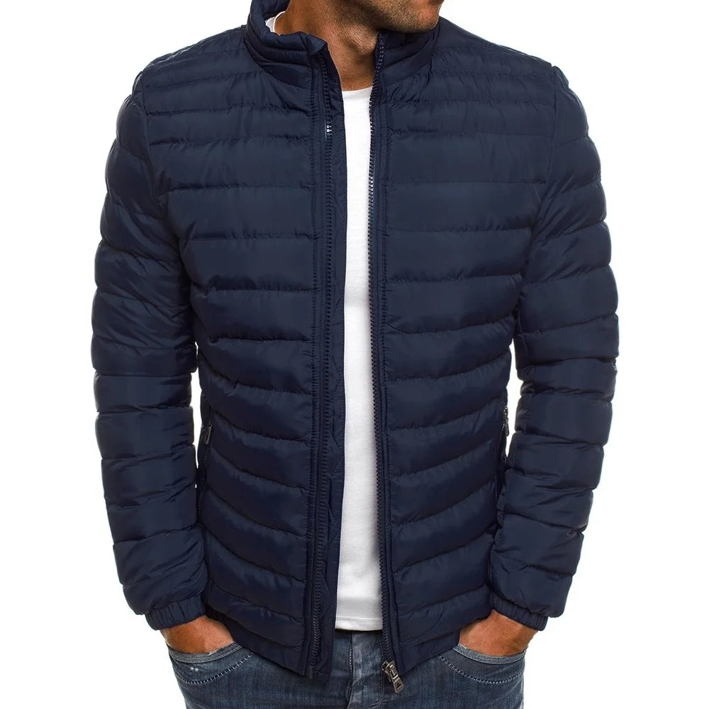 Men's Stand Collar Windbreaker Padded Down Jacket The Clothing Company Sydney