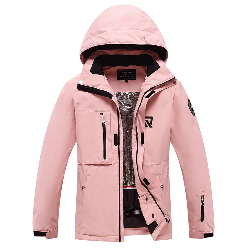 2 Piece Ski Sets for Women Ski Jackets and Pants Men Snowsuit Snowboard Coat Outfits Warm Hooded Waterproof Windproof Matching Set - The Clothing Company Sydney