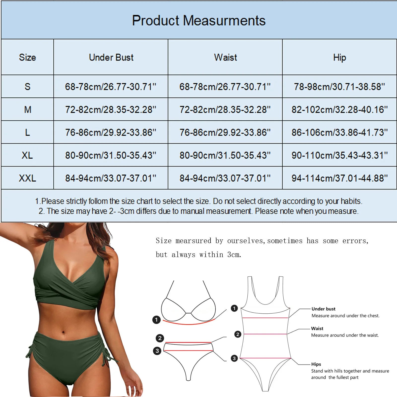 Split Twist Wrap Lace Up Hollow Out Swimsuit Two Piece Swimwear - The Clothing Company Sydney