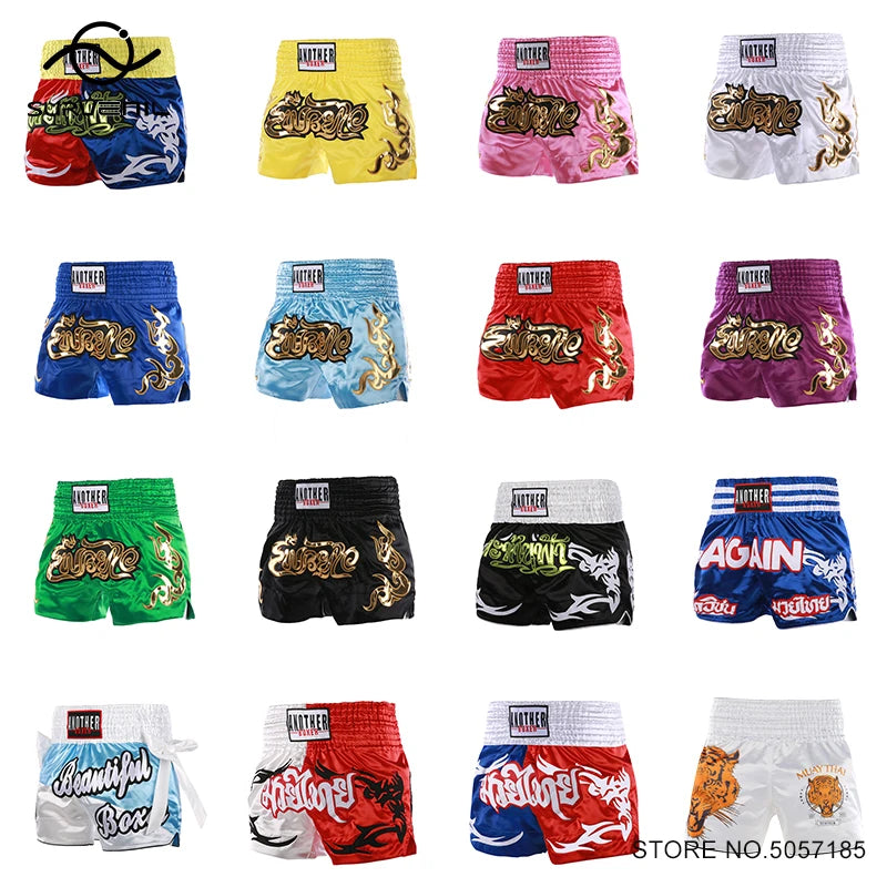 Muay Thai Shorts Embroidery Men's Women's Boxing Training Shorts Kids Kickboxing Grappling Shorts The Clothing Company Sydney