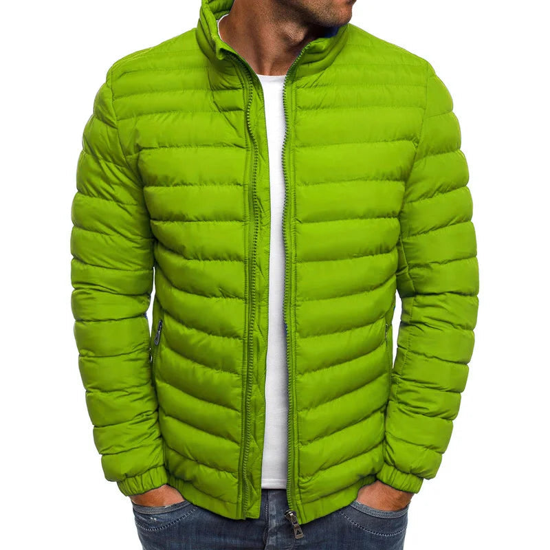 Men's Stand Collar Windbreaker Padded Down Jacket The Clothing Company Sydney