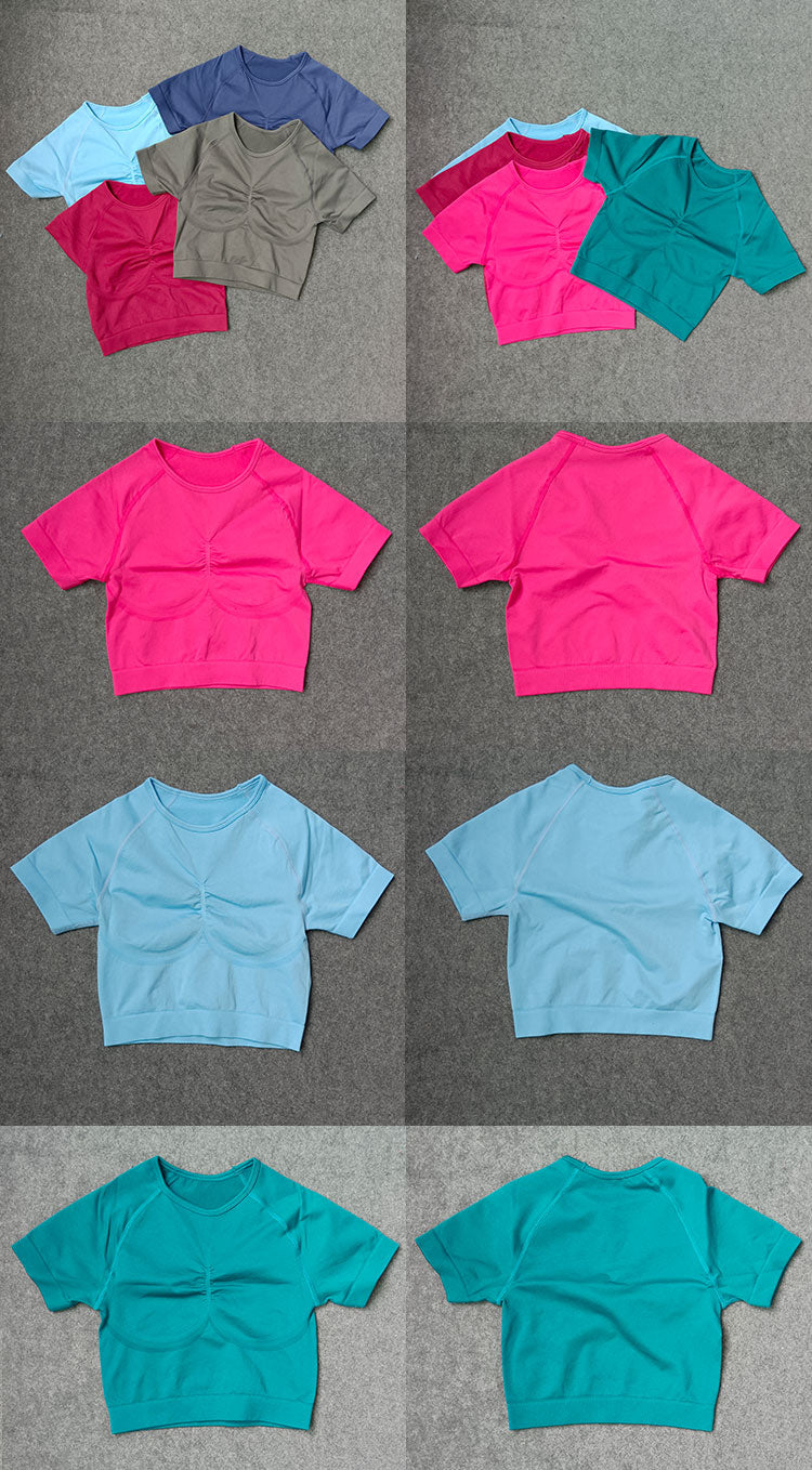 2 Piece Seamless Yoga Set Gym Sportswear Sport Top and High Waist Short Suit Fitness Workout Butt Lifting Short Tight Suit The Clothing Company Sydney