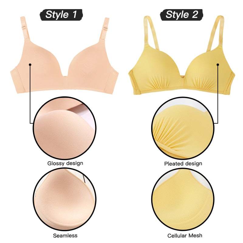Seamless Bras for Women's Push Up Bras No Wire Brassiere A B Cup Underwear Bralette Three Quarters(3/4 Cup)  Lingerie The Clothing Company Sydney