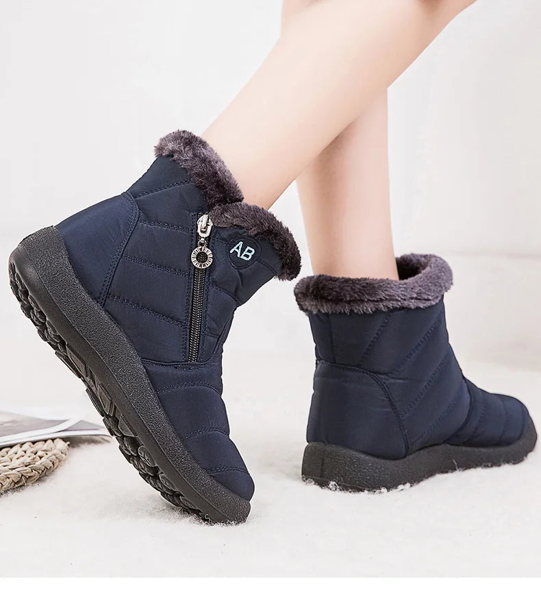 Women's Winter Ankle Boots Snow Low Heels Winter Footwear The Clothing Company Sydney