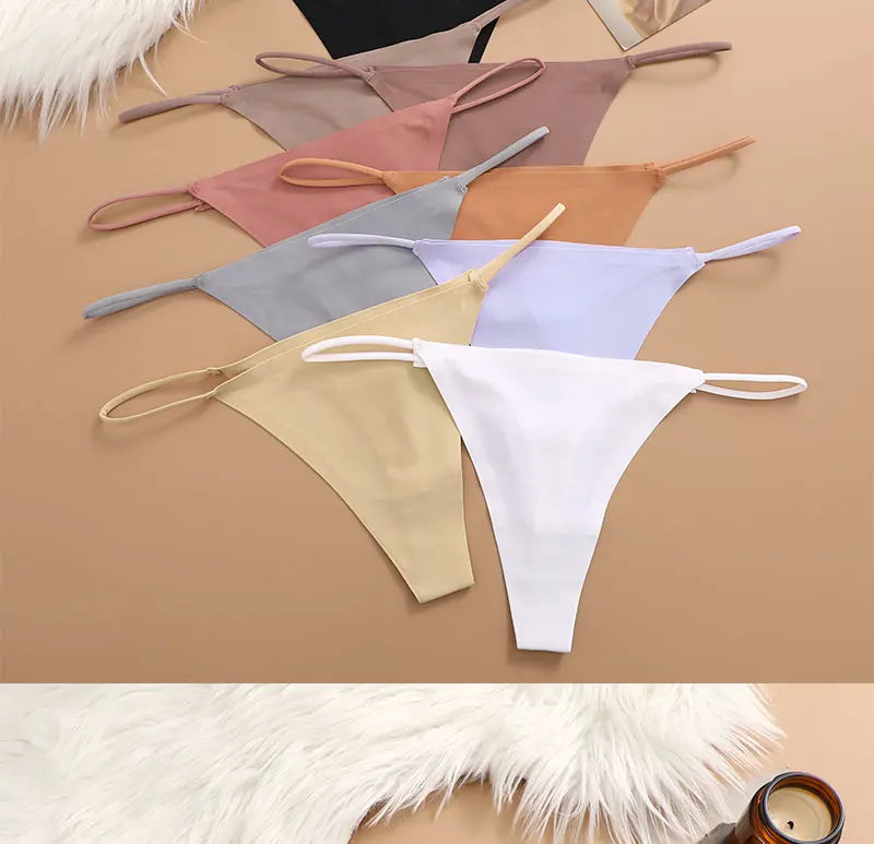 7 Pack Ladies T-back Underpants Stretch Thongs Women Underwear G-string Seamless Panties The Clothing Company Sydney