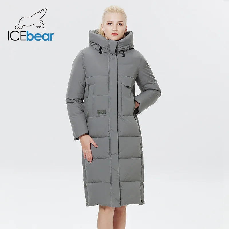 Women's Outwear Parka Super Long Warm And Windproof Zipper Cotton Coat Winter Jackets - The Clothing Company Sydney