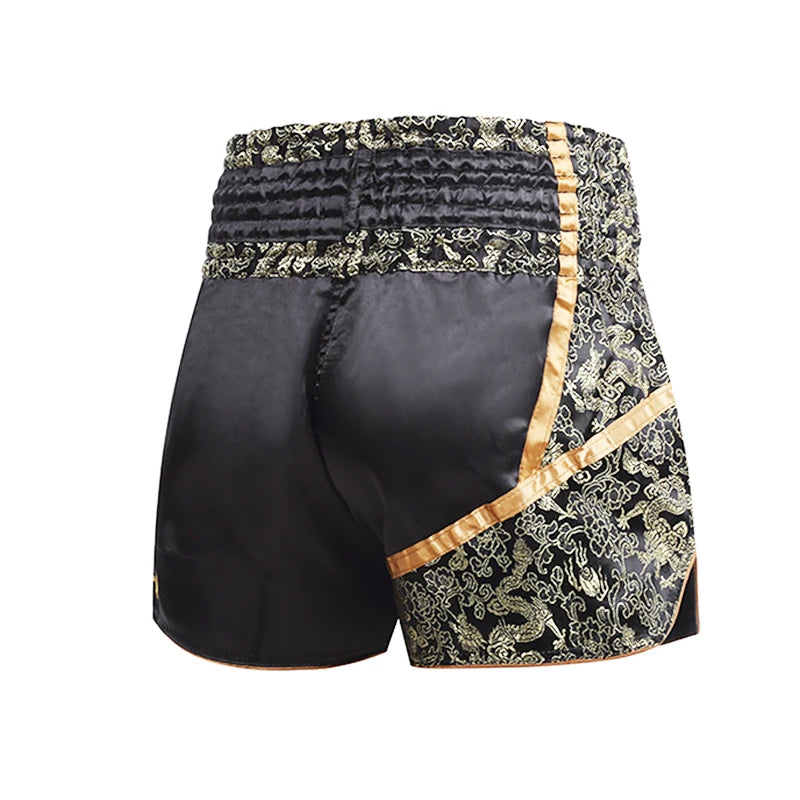 Muay Thai Shorts Embroidery Boxing Shorts Women's Men's Kids Kickboxing Fight Shorts Free Combat Grappling Martial Arts Clothing - The Clothing Company Sydney