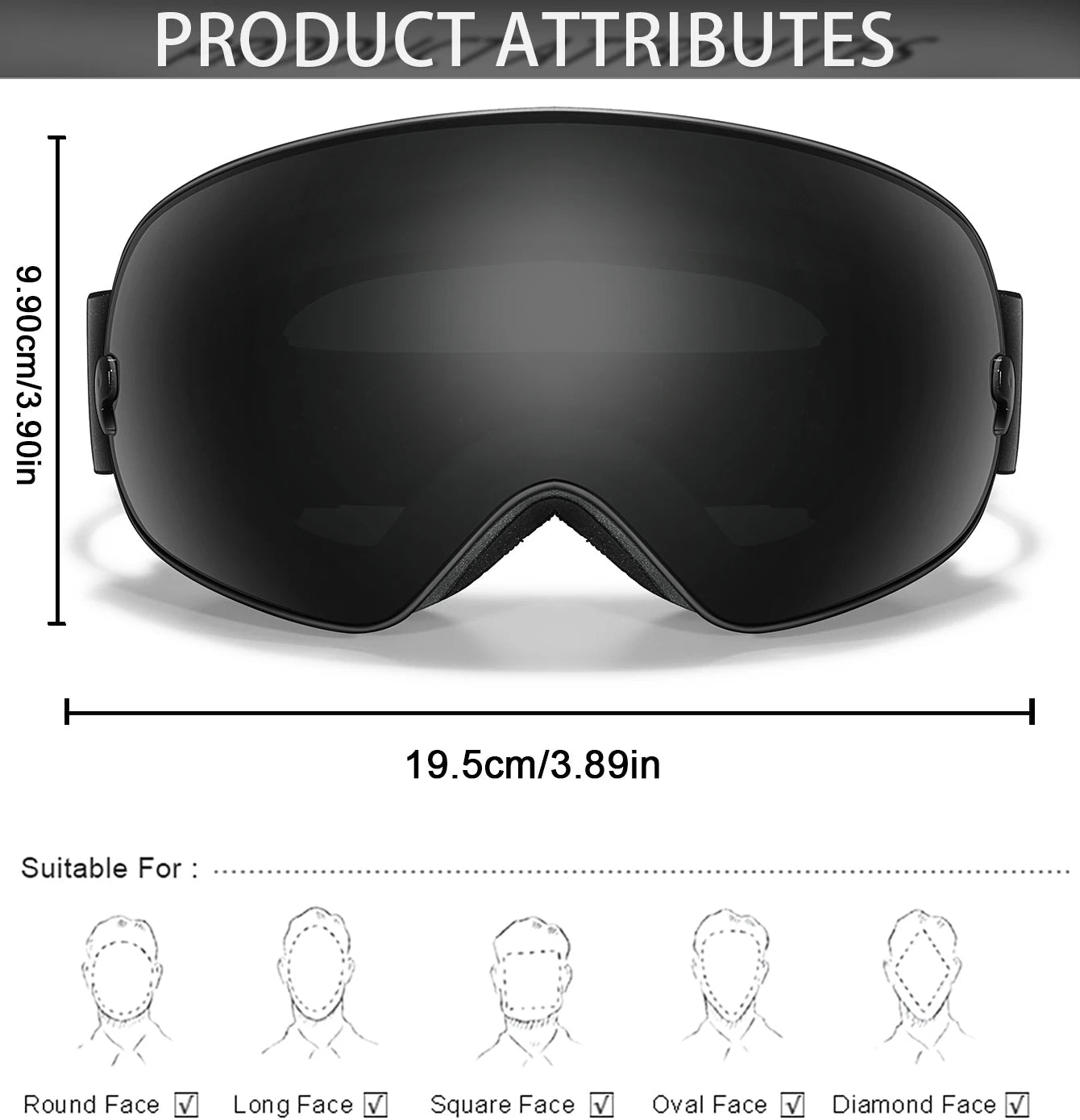 Unisex Ski Snow UV Goggles The Clothing Company Sydney