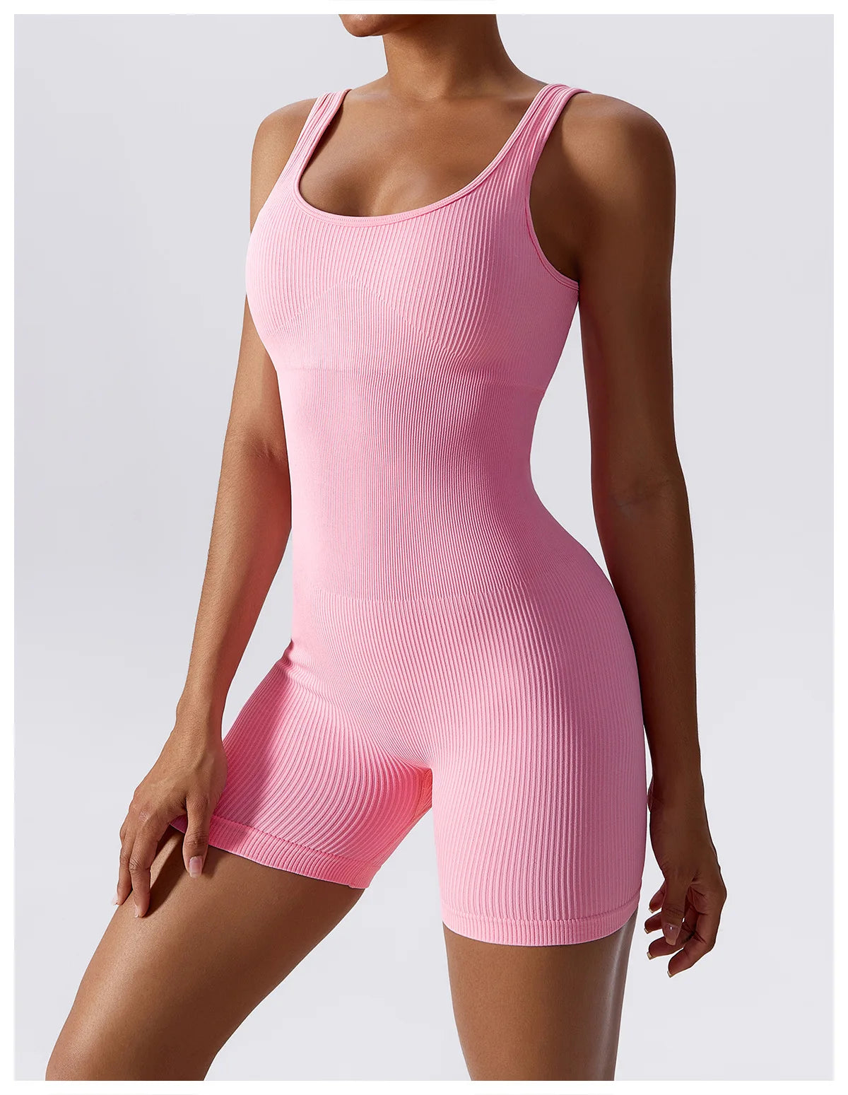 Women's Yoga Rompers One Piece Seamless Ribbed Jumpsuit Padded Sports Bra Romper Fashion Fitness Sportwear The Clothing Company Sydney