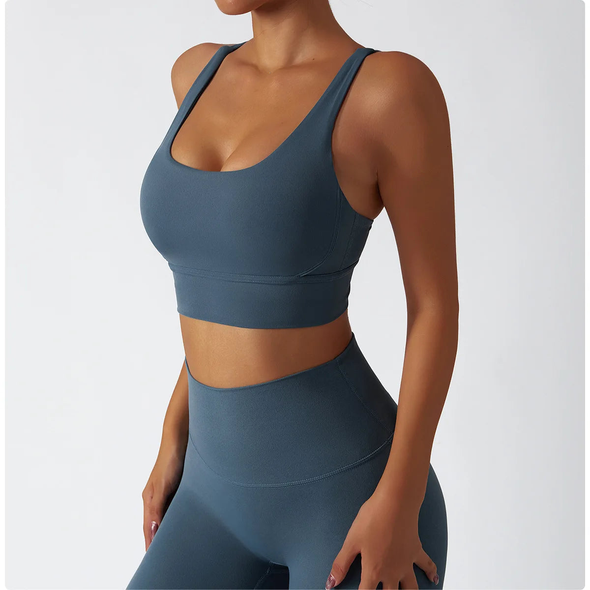 Women's Sports Set Yoga Clothing Gym High Waist Running Pants Sport Bra Suit for Fitness Sportswear Workout 2 Piece Matching Set The Clothing Company Sydney