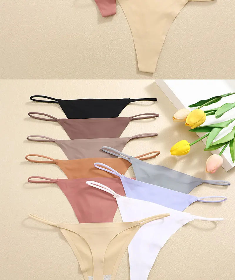 7 Pack Ladies T-back Underpants Stretch Thongs Women Underwear G-string Seamless Panties The Clothing Company Sydney