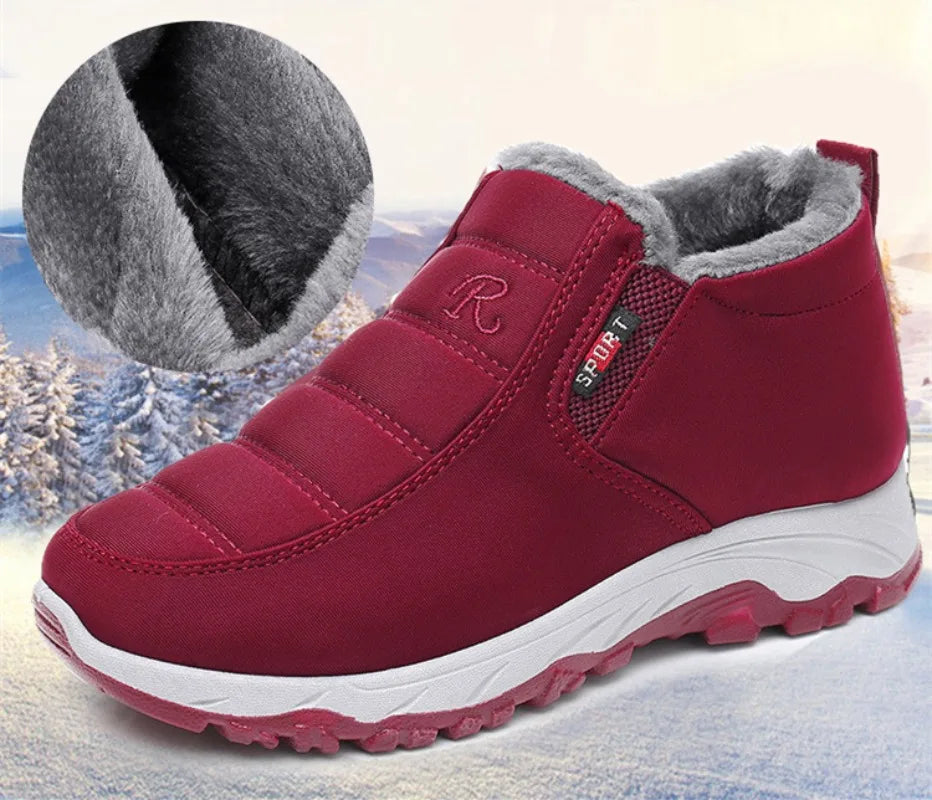 Unisex Winter Plush Snow Slip On Boots The Clothing Company Sydney