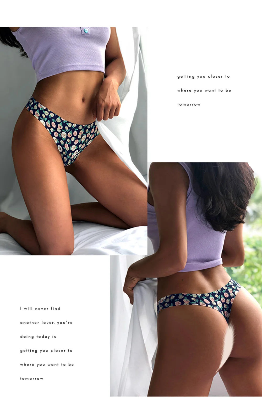 Women's Panties Printed Thong Underwear Seamless T Panties Breathable G-String Ladies Lingerie The Clothing Company Sydney