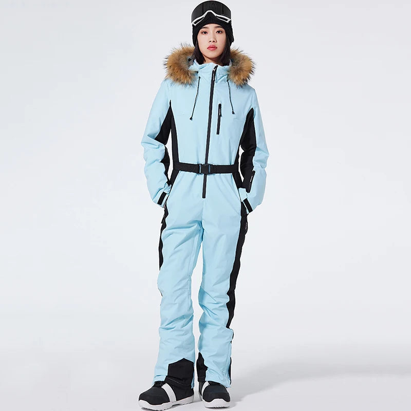 Winter Jumpsuit Ski Suit Outdoor Snowboard Jacket Suit Waterproof Windproof Set Warm Snow Jumpsuit - The Clothing Company Sydney