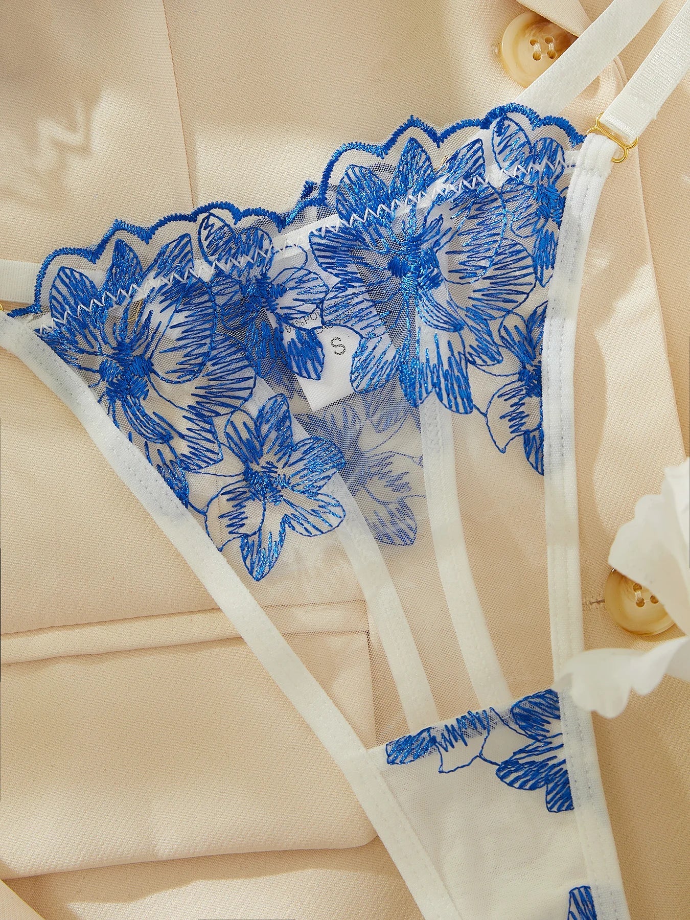 2 Piece Floral lingerie Sets Bra Push Up Lace Embroidery Intimate Underwear Brief Set The Clothing Company Sydney