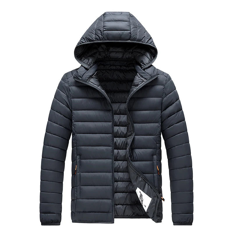 Mens Hooded Casual Puffer Down Jacket The Clothing Company Sydney