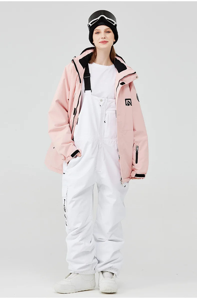 2 Piece Ski Sets for Women Ski Jackets and Pants Men Snowsuit Snowboard Coat Outfits Warm Hooded Waterproof Windproof Matching Set - The Clothing Company Sydney