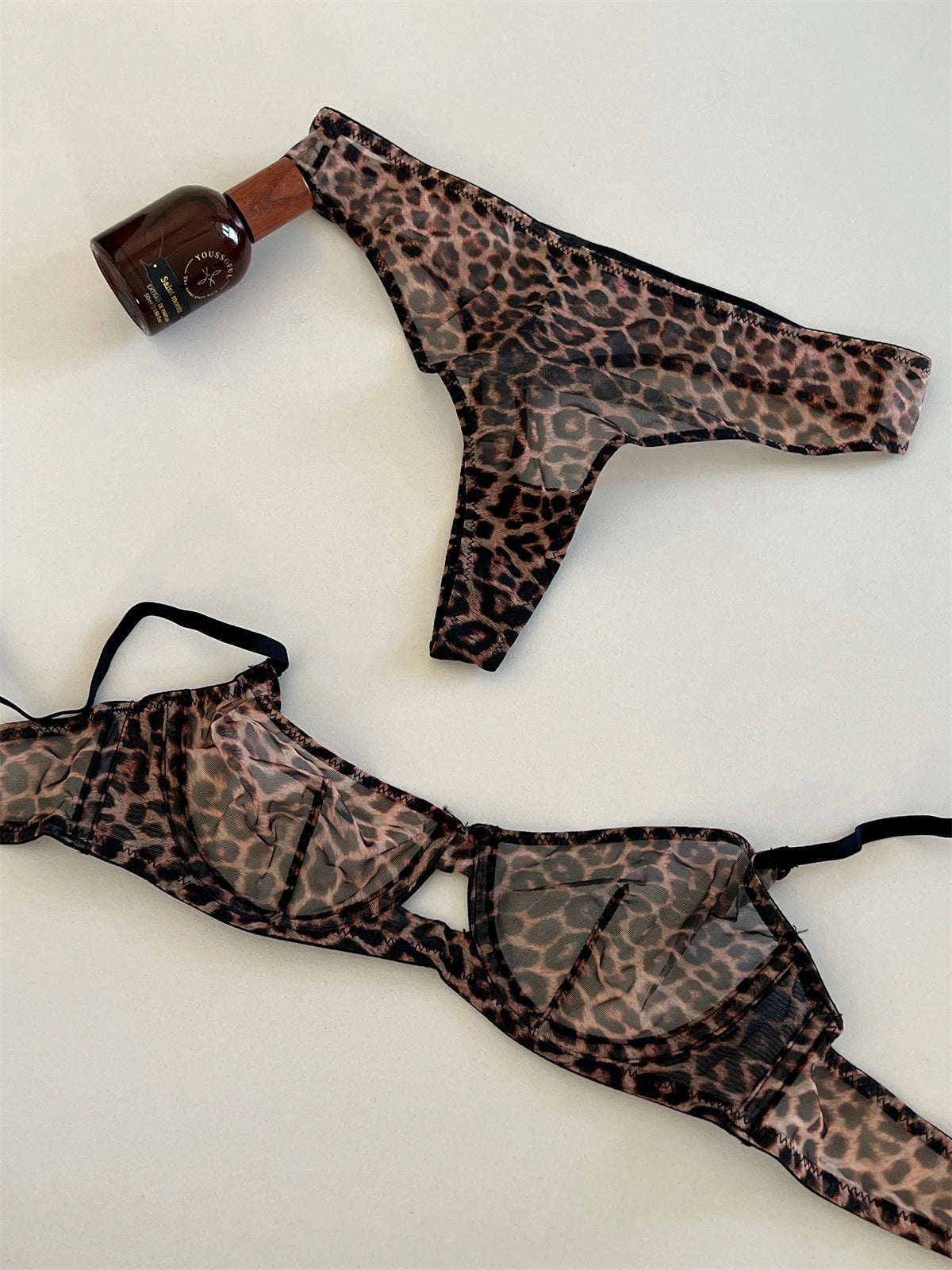 Seamless Bra Set See Through Lingerie Outfit Fine Lace Underwear Intimate 2 Piece Set - The Clothing Company Sydney