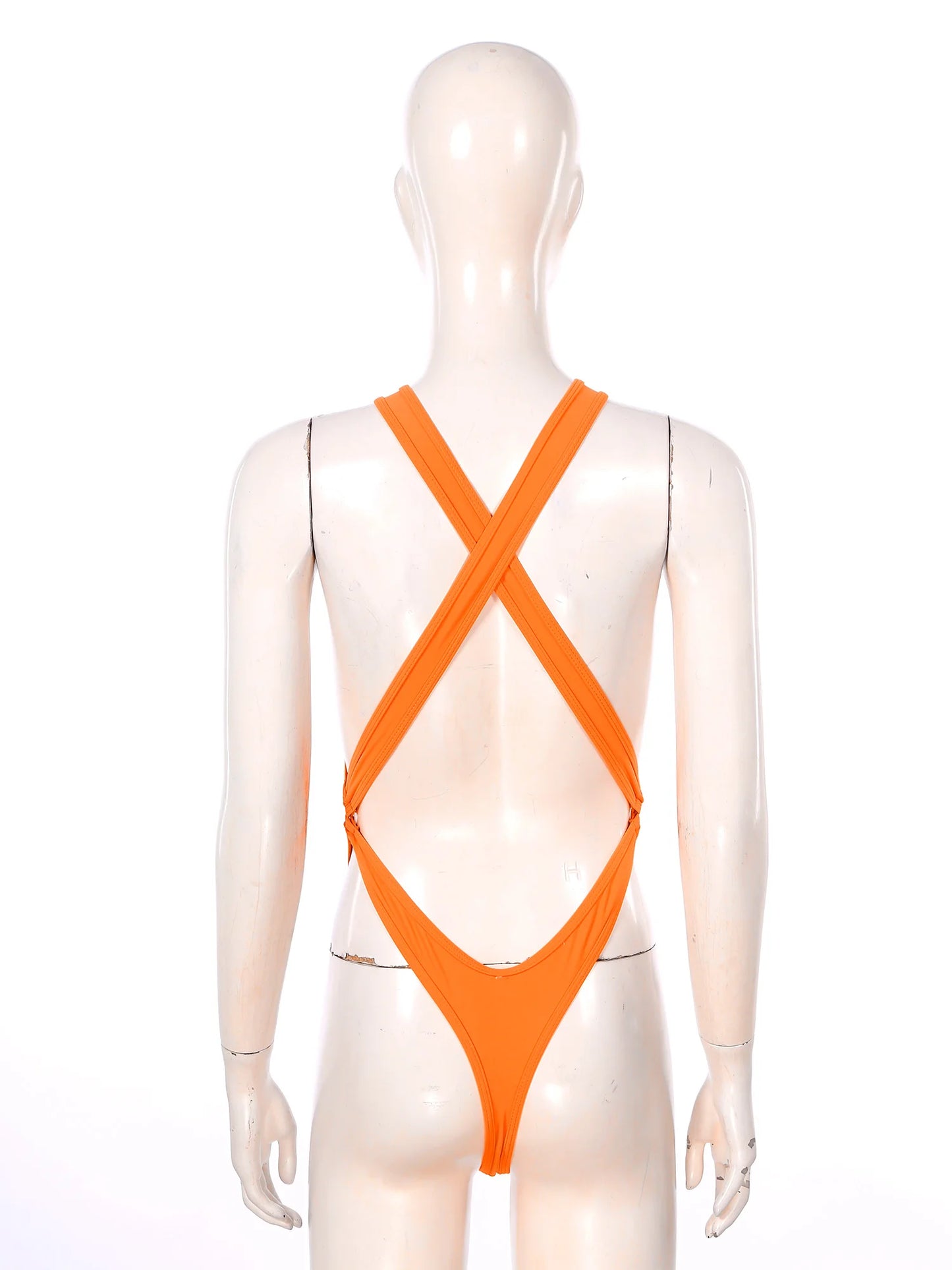 One Piece Womens Bodysuit High Cut Tight Monokini Summer Swimsuit Party Romper Swimwear - The Clothing Company Sydney