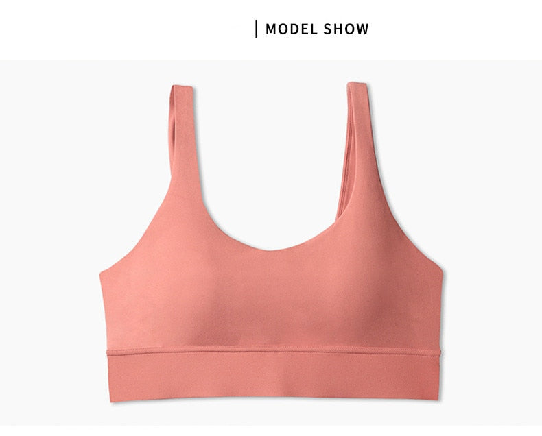 Women's Sports Bra Yoga Underwear Fixed Chest Pad Crop Tops Gym Sports Bras Shockproof Fitness Push Up Workout Bralette The Clothing Company Sydney
